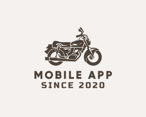 Dirt Bike - Cool Retro Motorbike logo design