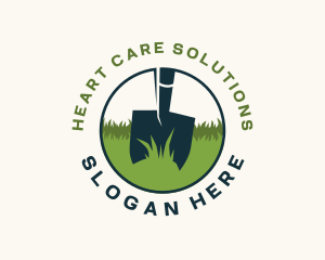 Grass Lawn Shovel logo design