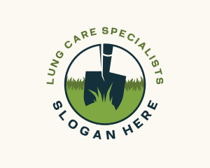 Grass Lawn Shovel logo design