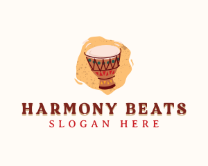 Drummer - African Drum Instrument logo design