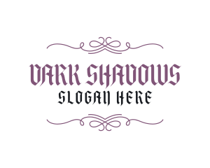 Gothic Banner Wordmark logo design