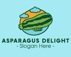 Zucchini Airship Zeppelin logo design