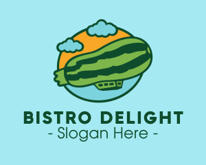 Zucchini Airship Zeppelin logo design