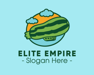 Zucchini Airship Zeppelin logo design