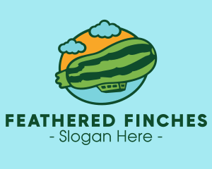 Zucchini Airship Zeppelin logo design