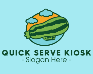 Zucchini Airship Zeppelin logo design