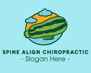 Zucchini Airship Zeppelin logo design