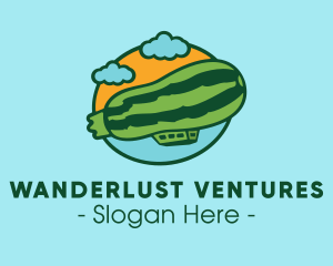 Traveller - Zucchini Airship Zeppelin logo design