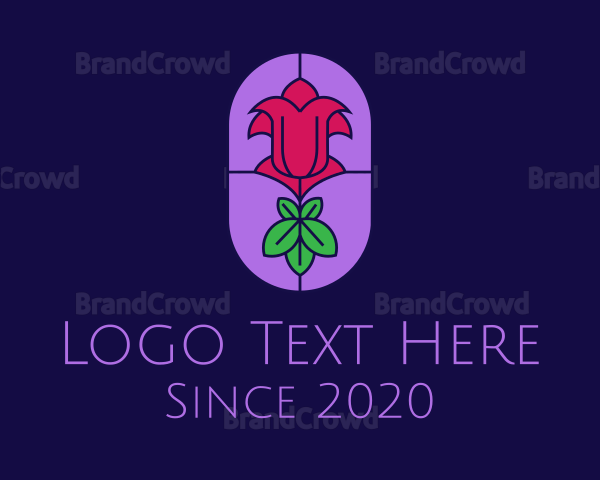 Stained Glass Rose Logo