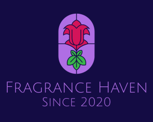 Stained Glass Rose logo design