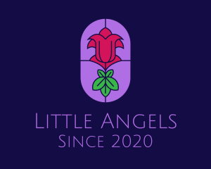Stained Glass - Stained Glass Rose logo design
