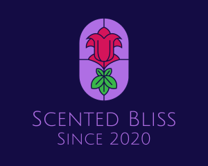 Fragrant - Stained Glass Rose logo design