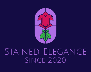 Stained Glass Rose logo design