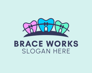 Dental Braces Orthodontist  logo design