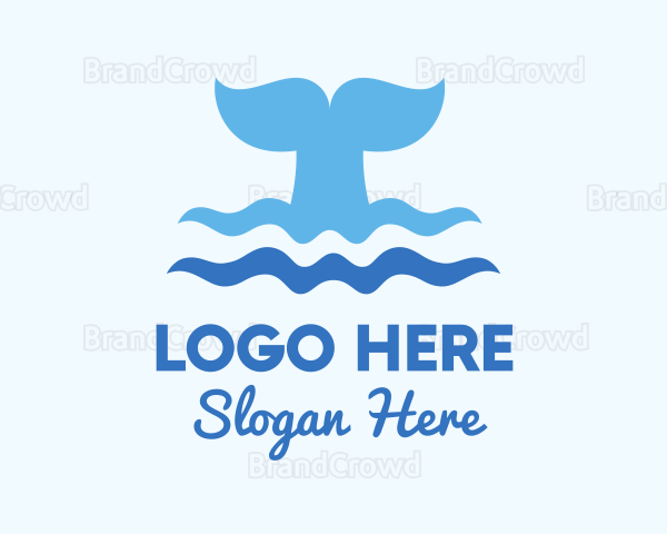 Whale Tail Ocean Logo