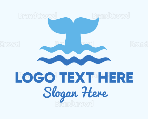 Whale Tail Ocean Logo