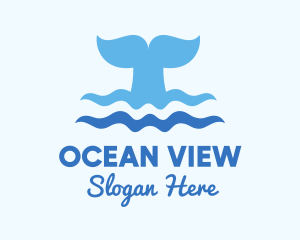 Whale Tail Ocean logo design