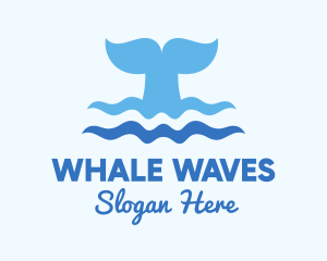 Whale Tail Ocean logo design