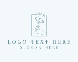 Artisanal - Flower Hand Beauty logo design