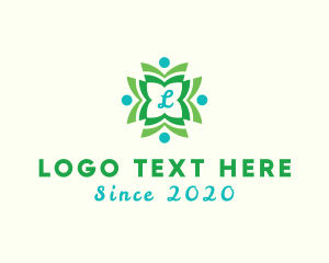 Pattern - Garden Leaf Wreath logo design