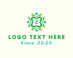 Garden Leaf Wreath Logo