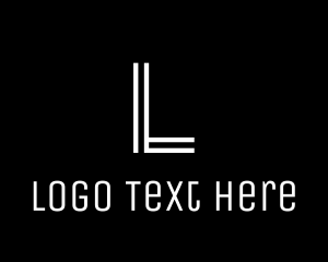 Facebook - Black & White Letter logo design