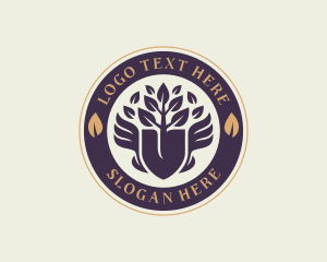 Botanist - Shovel Garden Landscaping logo design