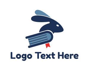 Notebook - Rabbit Blue Book logo design