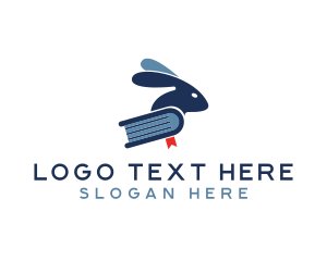 Book - Rabbit Blue Book logo design