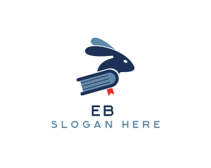 Bunny - Rabbit Blue Book logo design