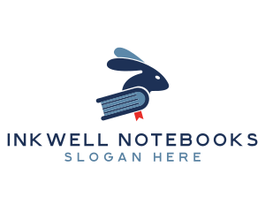 Notebook - Rabbit Blue Book logo design