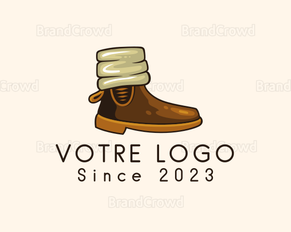 Winter Boots Footwear Logo