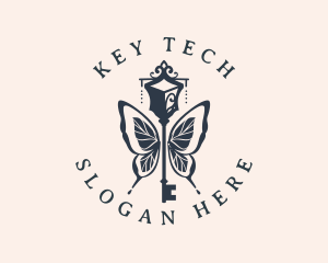 Key Wings Lamp logo design