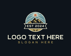 Trek - Travel Mountain Summit logo design