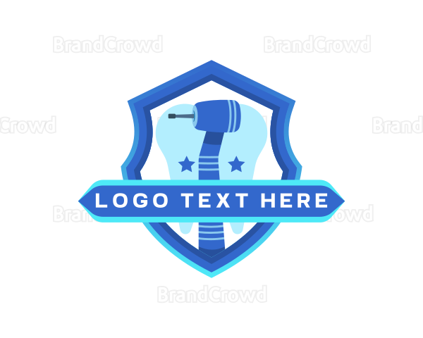 Dental Drill Tooth Logo