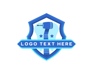 Clinic - Dental Drill Tooth logo design