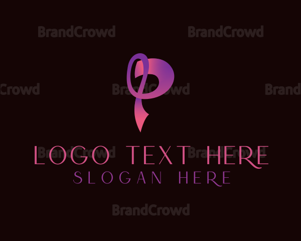 Creative Ribbon Letter P Logo