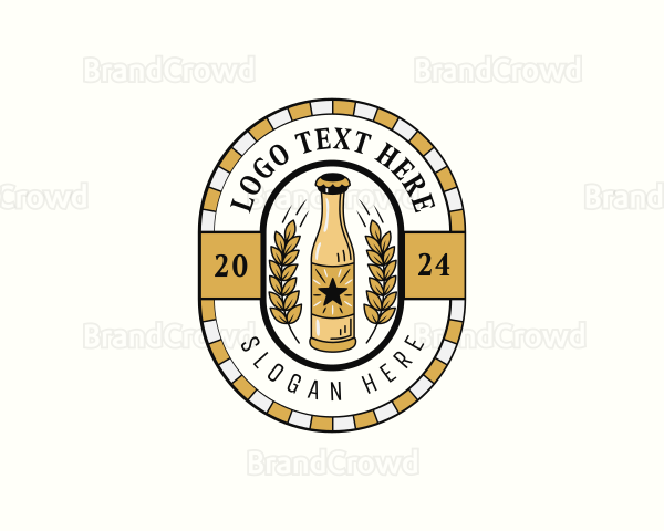 Pub Beer Bottle Logo