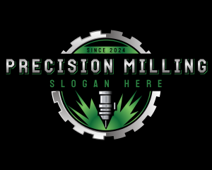 Milling - Laser Cutter Industrial logo design