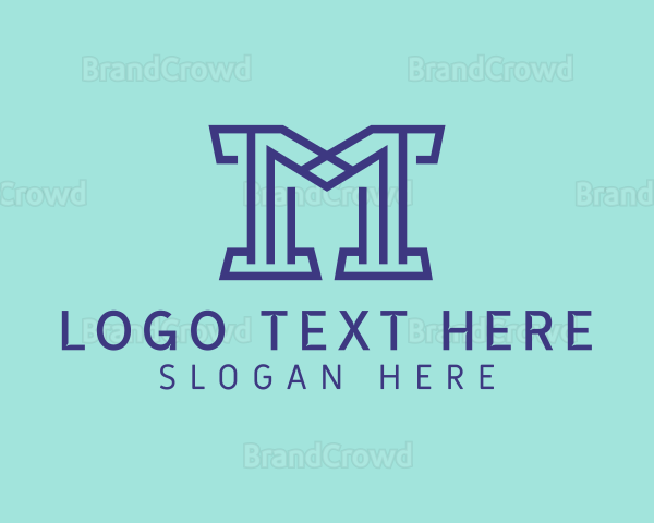 Generic Outline Letter M Company Logo