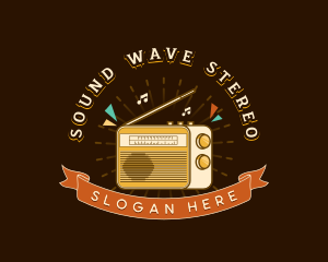 Stereo - Retro Radio Broadcast logo design