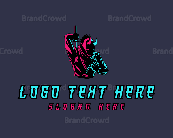 Neon Ninja Sword Logo