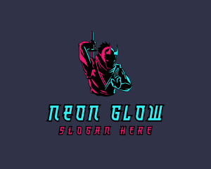 Neon - Neon Ninja Sword logo design