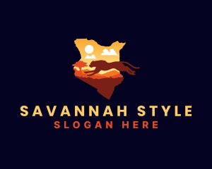 Savannah - Kenya Cheetah Savannah logo design