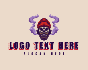 Hat - Smoker Skull Vape logo design