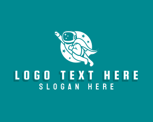 Outer - Superhero Astronaut Space logo design