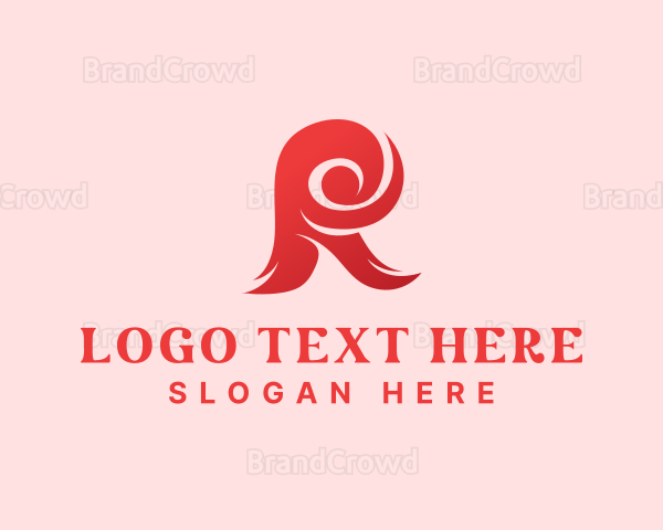 Curly Stylish Fashion Logo