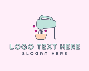 Bowl - Pastry Baking Hand Mixer logo design