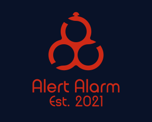 Warning - Red Bell Alarm logo design