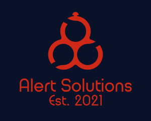Caution - Red Bell Alarm logo design
